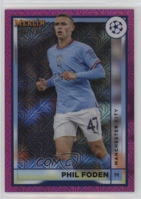 2022 Topps Merlin UEFA Club Competitions Pink Mojo Refractor /275 Phil Foden 1u6
