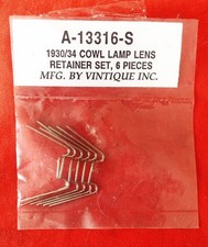 1930-1934 Cowl Lamp Lens Retainer Set - Pkg Of 6 - Mfg. Vintique 1930-1934 Cowl Lamp Lens Retainer Set - Pkg Of 6 - Mfg. Vintique