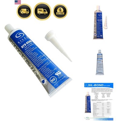 Silicone RTV 4500 Food Contact Safe High Strength Silicone Sealant, Clear 2.8...