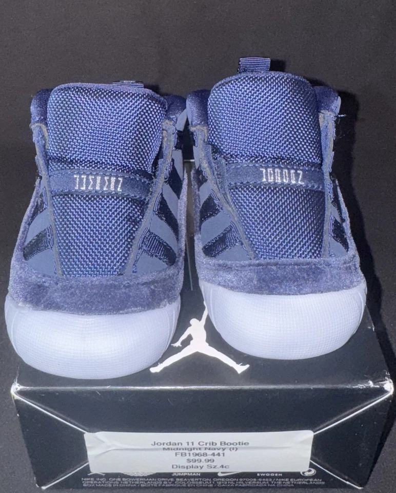 Nike Air Jordan 11 Retro Medianoche Azul Marino Terciopelo Cuna Botín FB1968-441 Talla 4C Foto 3 de 4