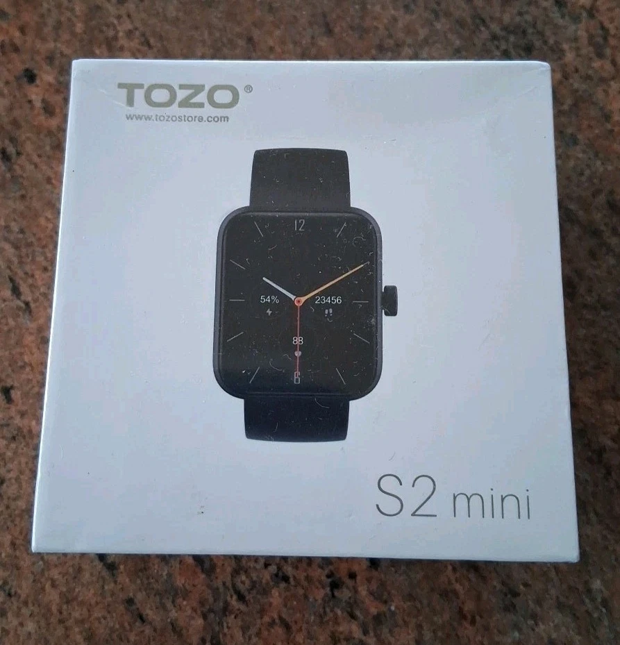 New! Sealed TOZO S2 Mini Smart Watch Touch Screen Alexa Fitness Waterproof