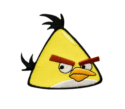ANGRY BIRDS - Yellow - Aufnäher Aufbügler Iron-On Patch Applikation - Neu #9045