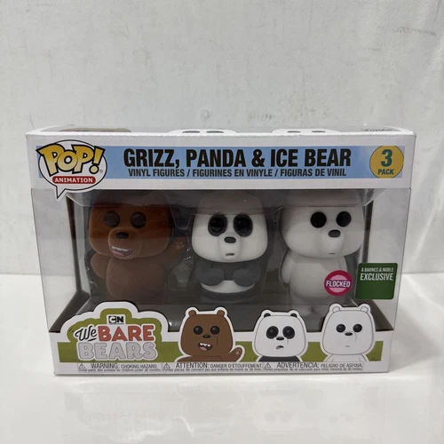 Funko Pop! Vinyl: Grizz, Panda, & Ice Bear - 3 Pack (Flocked) - Barnes and Noble