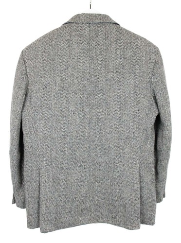 HARRIS TWEED Wool Blazer Men's (UK) 40 Herringbone Formal Lined Single Breasted - Picture 2 of 11