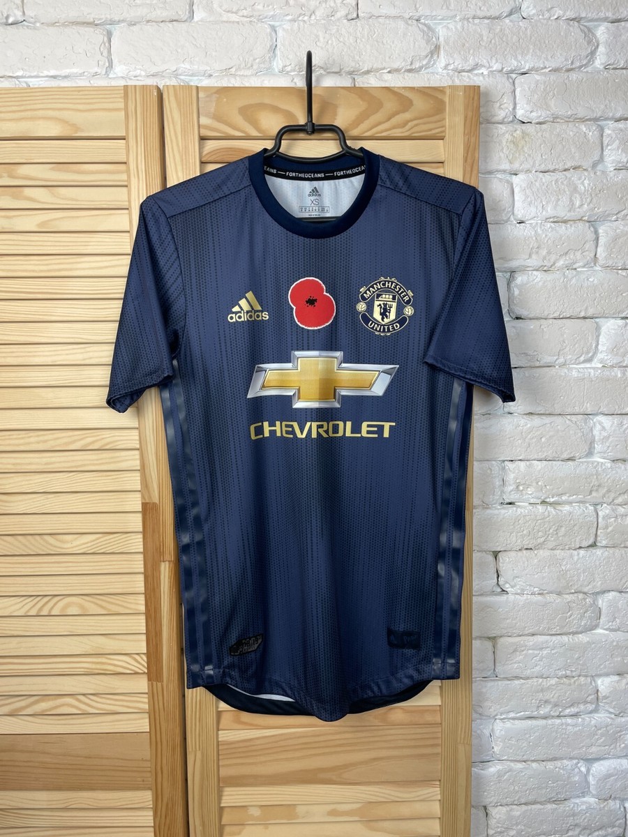 MANCHESTER UNITED JERSEY THIRD FOOTBALL SHIRT 2018-19 PLAYER ISSUE