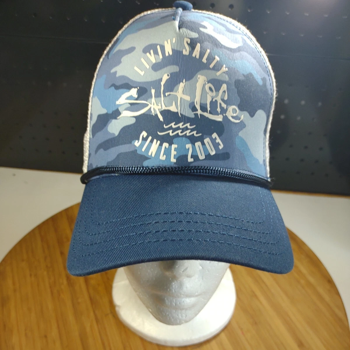 Salt Life Hat Liven Salty Cap Foam Mesh Trucker Adjustable