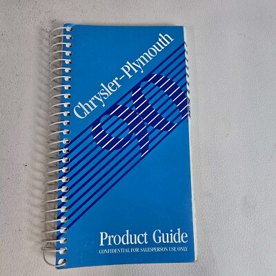 1990 Chrysler Plymouth Product Guide Booklet