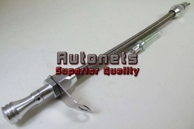 CHEVY GM Turbo 400 Steel Braided Transmission Dipstick Tube Hot Rod