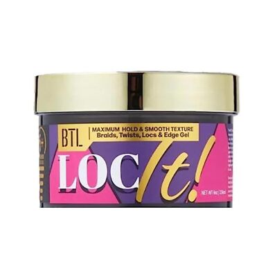 BTL LOC IT Hair Styling Gel Maximum Hold For Braids, Twist, Locs  8 OZ