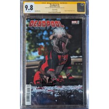 Deadpool #5 Photo variant__CGC 9.8 SS__Paw print by Peggy the Dog aka "Dogpool"