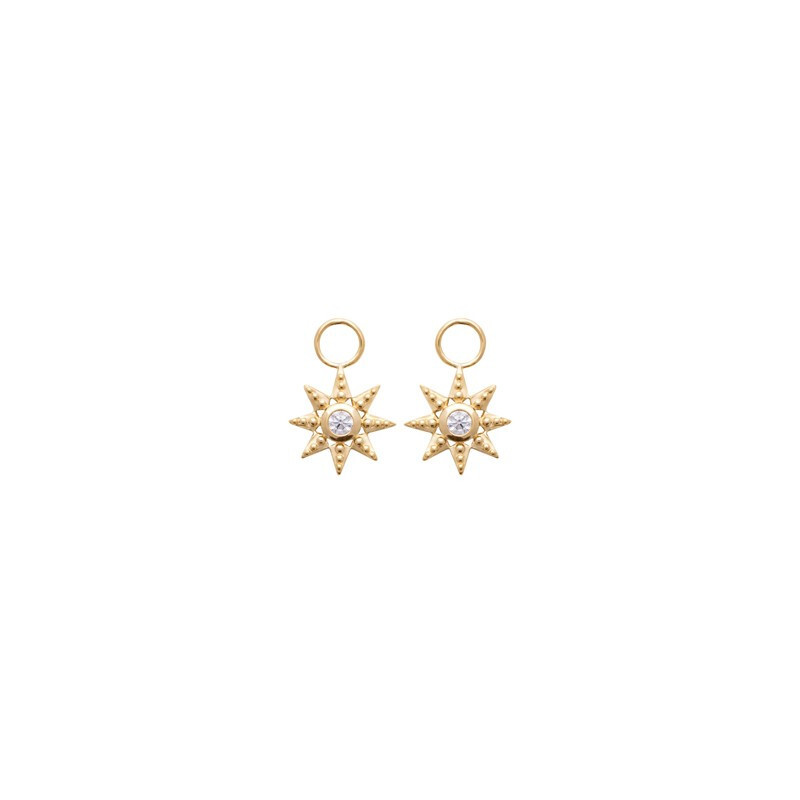 Pendentif etoiles zirconium pour creoles pour illuminer vos tenues de soiree