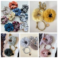 Image of Harry Potter hair scrunchy bobbles hufflepuff slytherin ravenclaw handmade