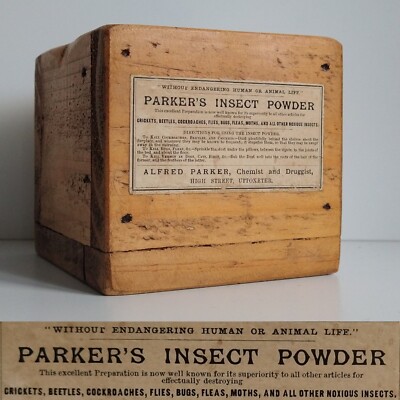 Holz Apotheke Kasten Pflanzkasten Insekten Käfer Kakerlaken Rustikal Vintage Stil Handarbeit