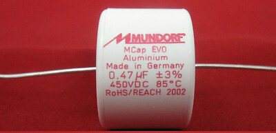 MCap EVO Folienkondensator Mundorf 0,47 µF 450V DC Audio Kondensator