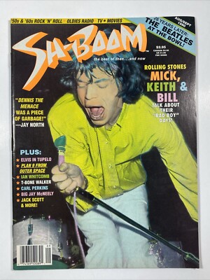SH-BOOM magazine August Sept 1990 rock music Mick Jagger Rolling Stones Beatles