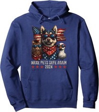 Make Pets Safe Again Trump 2024 Superheroes Design Unisex Hooded Sweatshirt