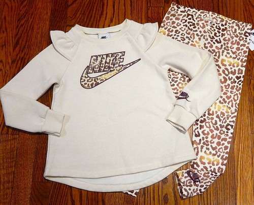 NIKE SPORT AUTHENTIC TODDLERS GIRLS ORIGINAL BRAND NEW LEGGINGS SET Size 6X, NWT - Picture 4 of 6