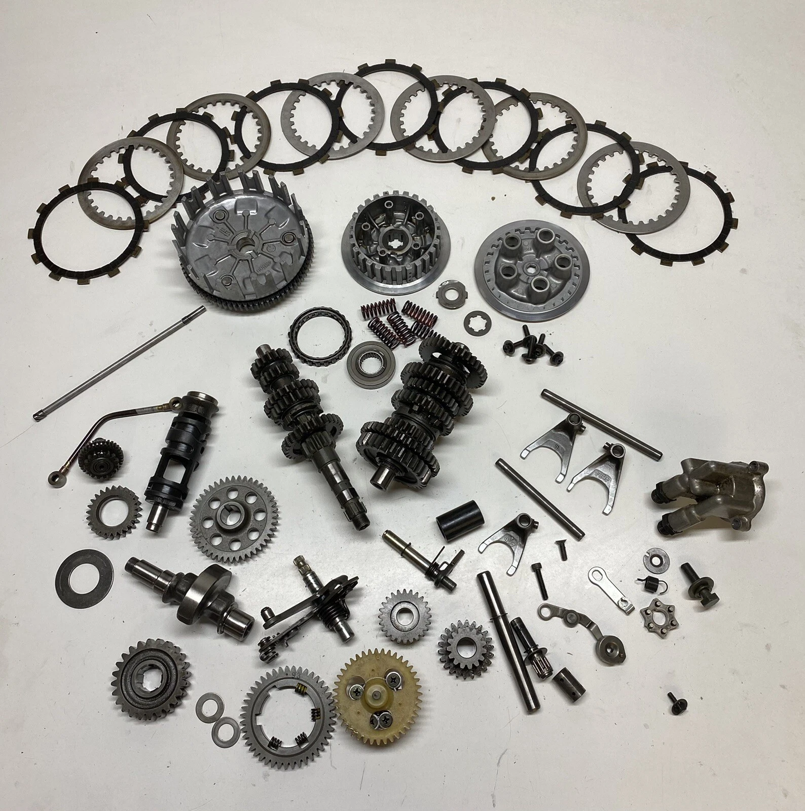 1996 96 Yamaha Wolverine 350 YFM FX 4x4 Trans Transmission Fork Gear Clutch Pump
