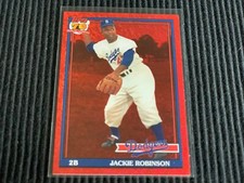 2021 TOPPS ARCHIVES #190 JACKIE ROBINSON *RED HOT FOIL #6/50*  DODGERS