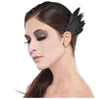 NEW Gothic Romance Black Feathered Ear Wings Costumes USA  Ages 14  