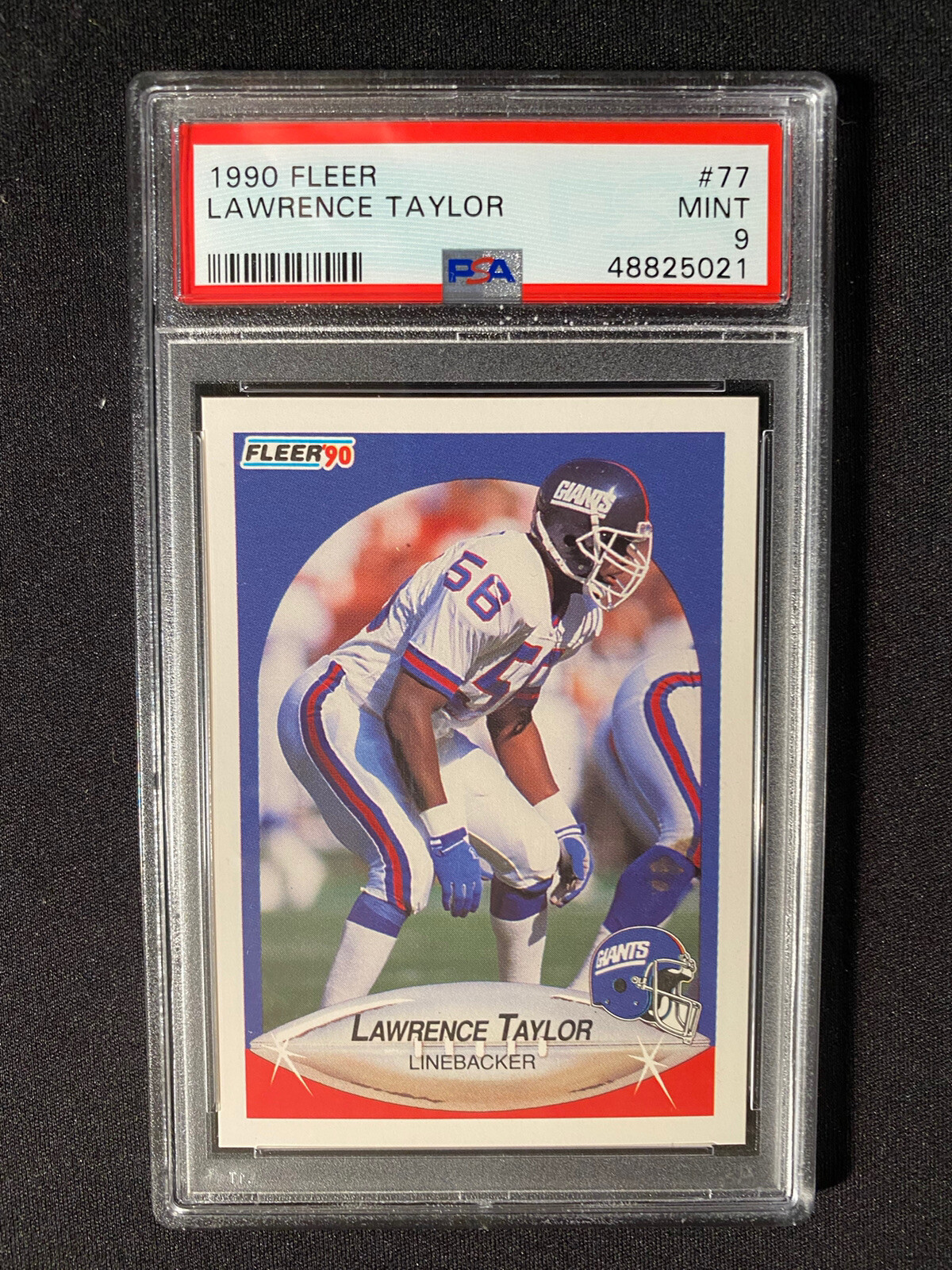 PSA 9 Mint - 1990 Fleer - Lawrence Taylor - New York Giants # 77