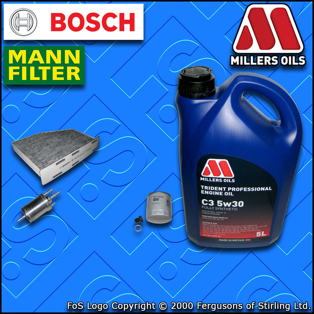 SERVICE KIT for VW CADDY SA 1.0 1.2 1.4 TSI OIL FUEL CABIN FILTER +OIL 2015-2020