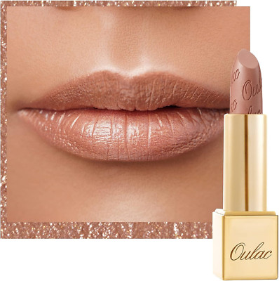 OULAC Metallic Shine Glitter Lipstick, Nude High Impact Lipcolor - Main Image