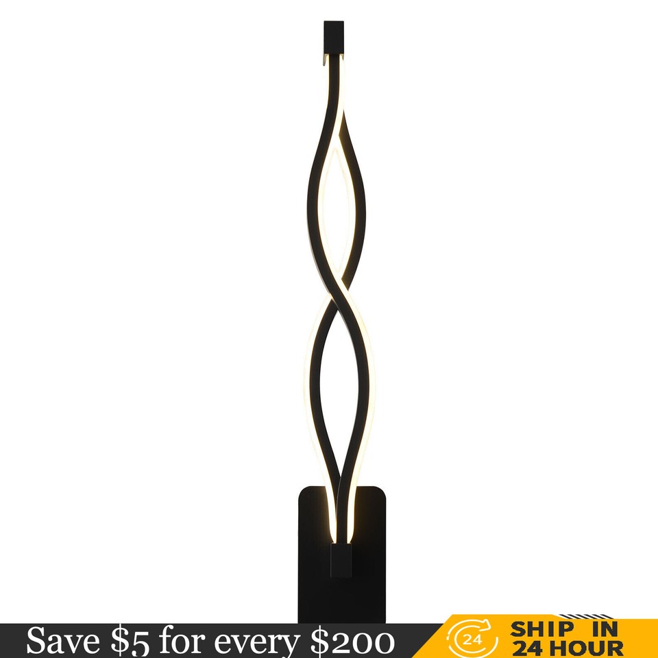 Wavy WallMounted LED Wall Light Dimmable w/Heatsink Hole Sconce