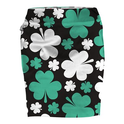 Royal and Awesome Women`s Golf Skort Paddy Par Green Irish Clover Skirt 2 - 14