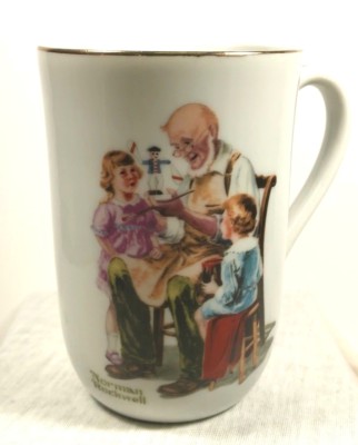 Norman Rockwell Mug Museum Collection ''The Toy maker''  Ceramic Coffee Cup 1982 