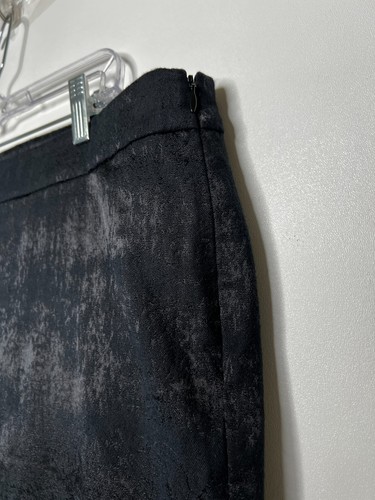 Eileen Fisher Pants Womens 16 Black Side Zip Organic Cotton Career Jacquard - Picture 7 of 14