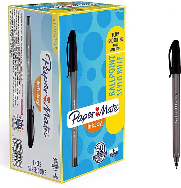 Paper Mate Inkjoy 100 Kugelschreiber Mit Kappe, Medium 50 StüCk Schwarz-image