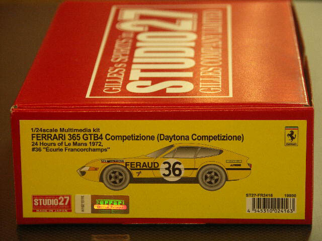 自動車 STUDIO27 1/24 FERRARI 365 GTB4 STUDIO27 FR-2416 FERRARI 365 GTB4 CONPETIZIONE #36 1/24 Standard