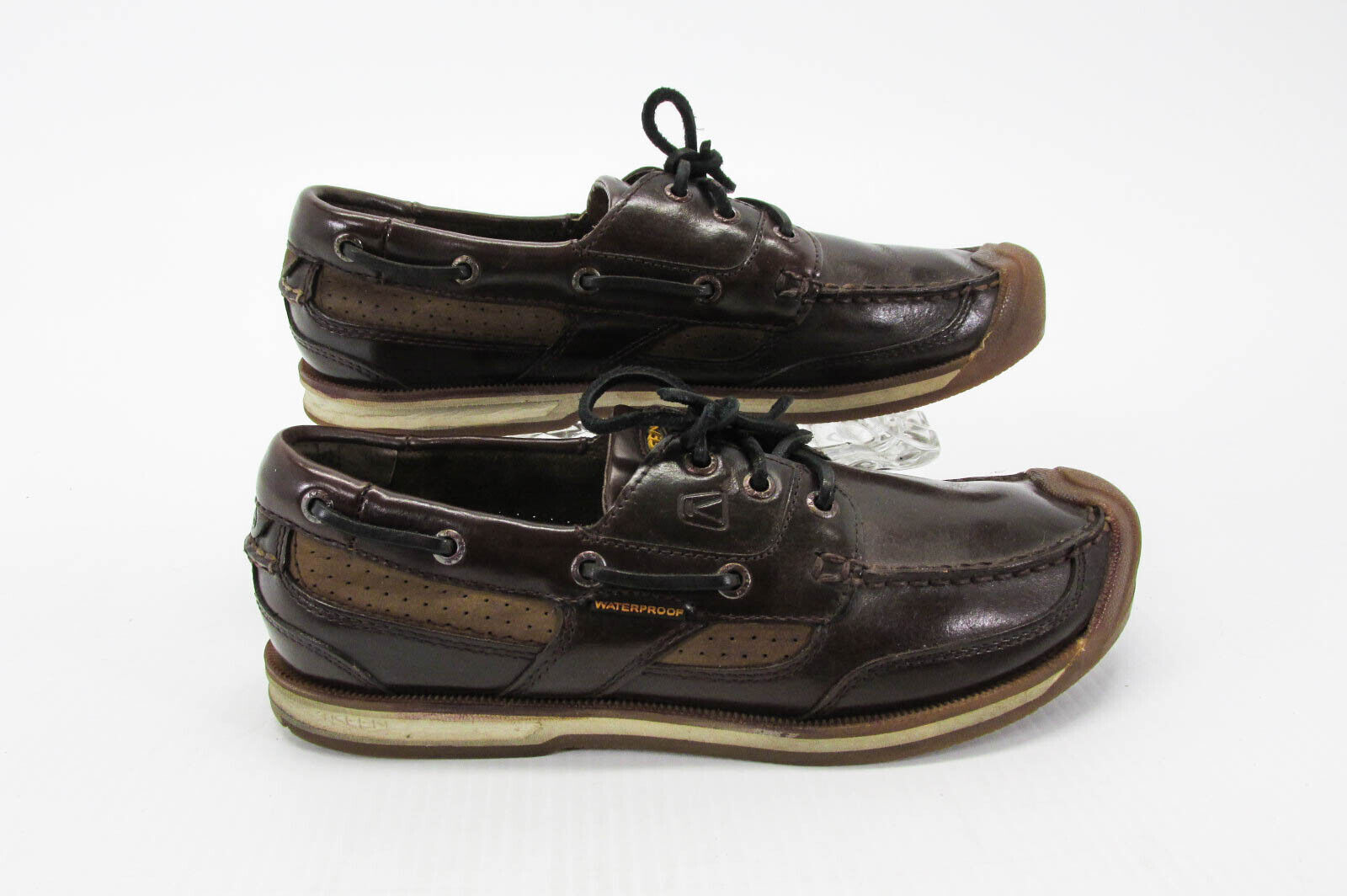 Scarpa uomo Keen Newport Boat taglia 8 5 marrone sneaker passeggio atletica usata vq