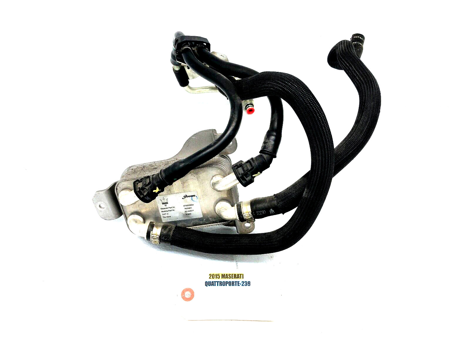 2014-2020 MASERATI QUATTROPORTE AUTOMATIC TRANSMISSION OIL COOLER W/ HOSE OEM.
