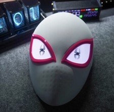Spider-Man: Into the Spider-Verse Spider-Gwen Stacy Cosplay LED Eyes Mask Helmet