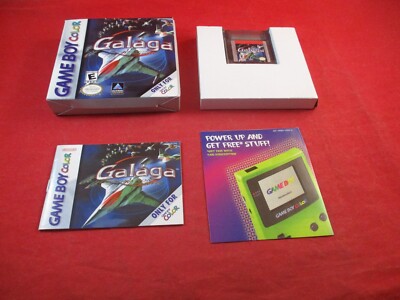 Galaga (Nintendo Game Boy Color) COMPLETE w/ Box manual game WORKS