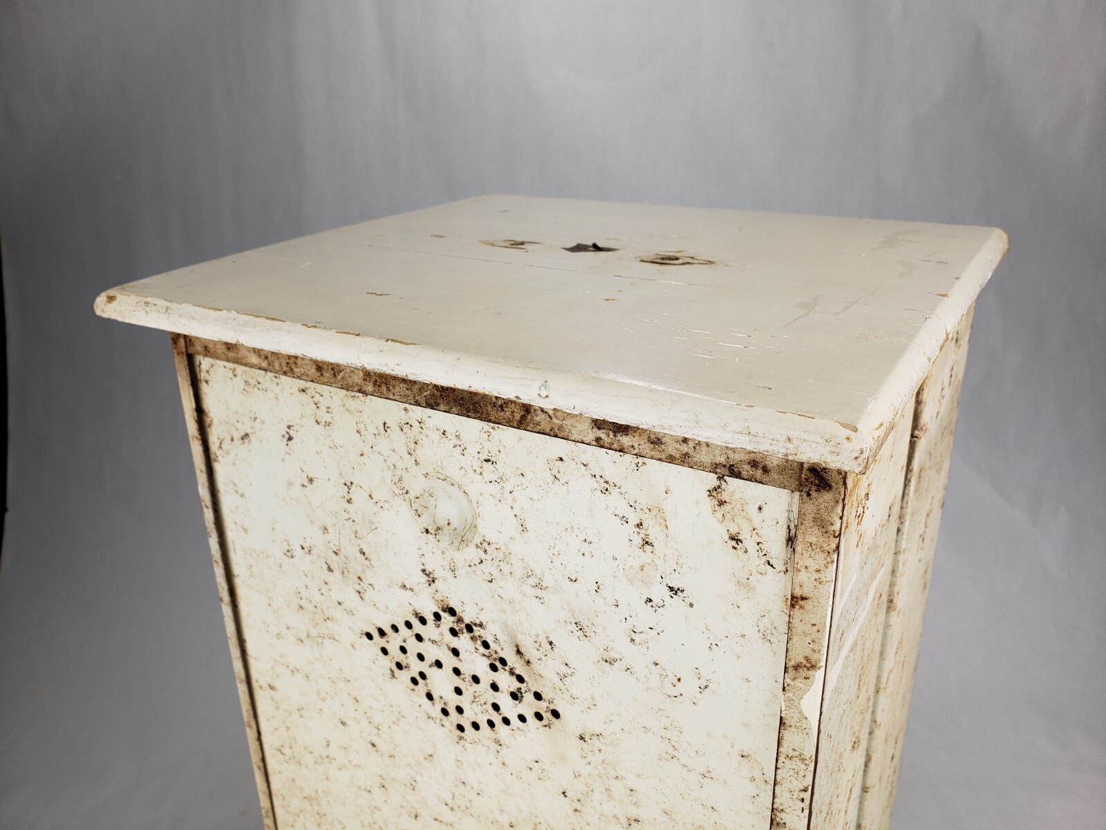 Hoosier Tin Bread Box Drawer Wood Front Insert Sliding Door Kitchen