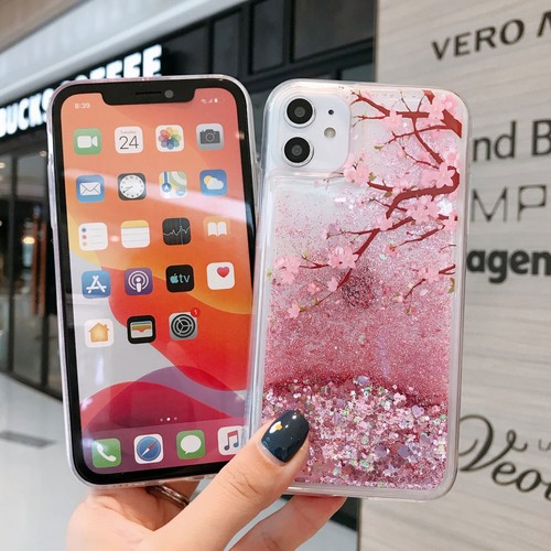 Liquid Glitter Flower Cover Back Case For 15 14 13 12 11 Pro Max XR 5 6 7 8 SE - Picture 4 of 35