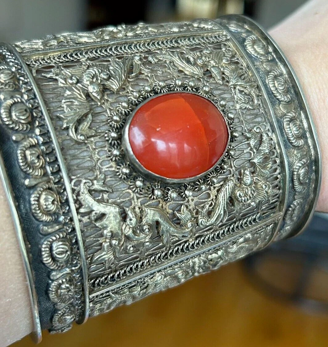 Silver 1850-1899 Antique Chinese Bracelets for sale | eBay