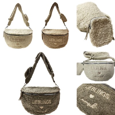 Teddyfell Gürteltasche Crossbody Bauchtasche Umhängetasche Lieblingsmensch  Gurt