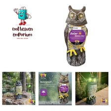 Solar Owl with Glowing Eyes, Rotating Head, Hoot Sound, Motion Detector and S...