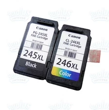 Genuine Canon PG-245XL High Yield Black & CL-246XL High Yield Clr Ink Cartridges