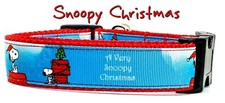 Christmas dog collar handmade adjustable buckle collar 1" wide or leash