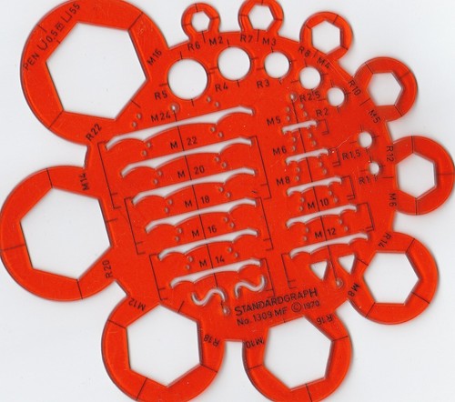 ZEICHENSCHABLONE STANDARDGRAPH ARCHITEKT ELEKTRO SANITÄR HYDRAULIK u.m. AUSWAHL - Bild 11 von 60