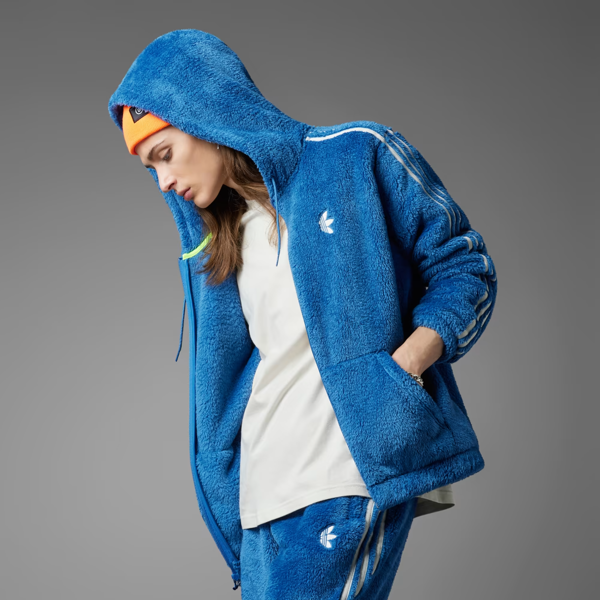 adidas Originals Men Indigo Herz Fur Hoodie IJ9087 -RARE | eBay