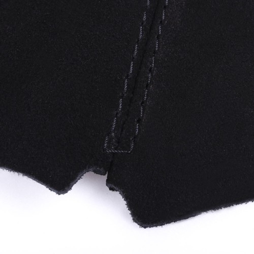 JDM Black Stitch Suede Leather Universal Shifter Shift Gear Knob Boot Cover - Picture 5 of 6