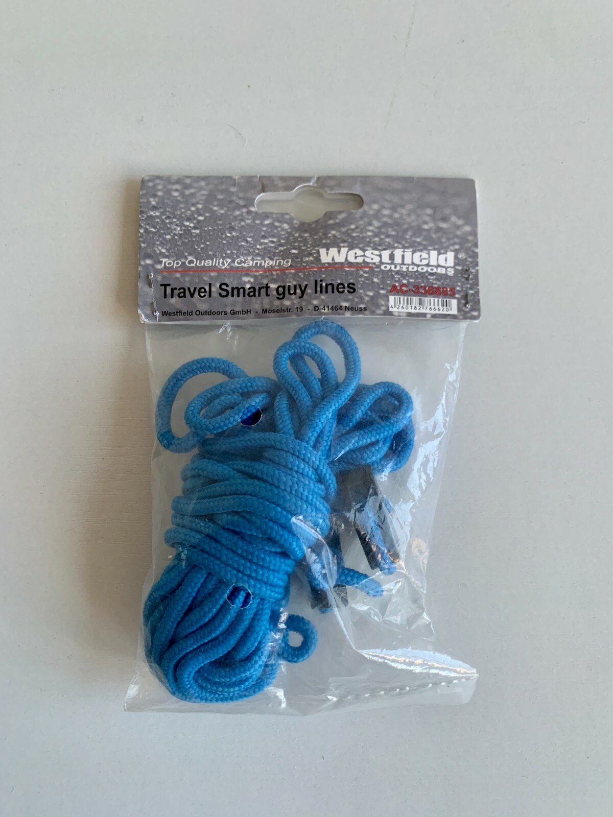 2 x Quest Replacement Blue Guylines Guy Lines With Tensioners Tent Awning Canopy
