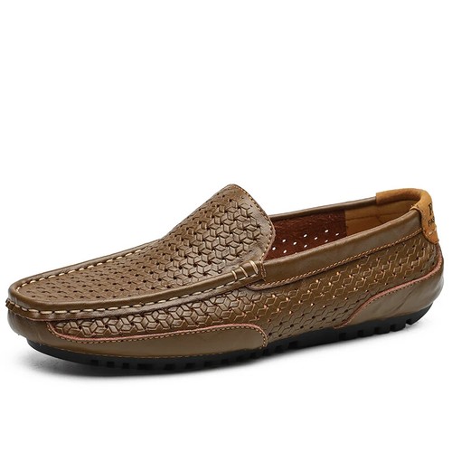 Summer Luxury Brand Men Casual Shoes Soft Genuine Leather Mens Loafers Moccasins - Picture 28 of 30