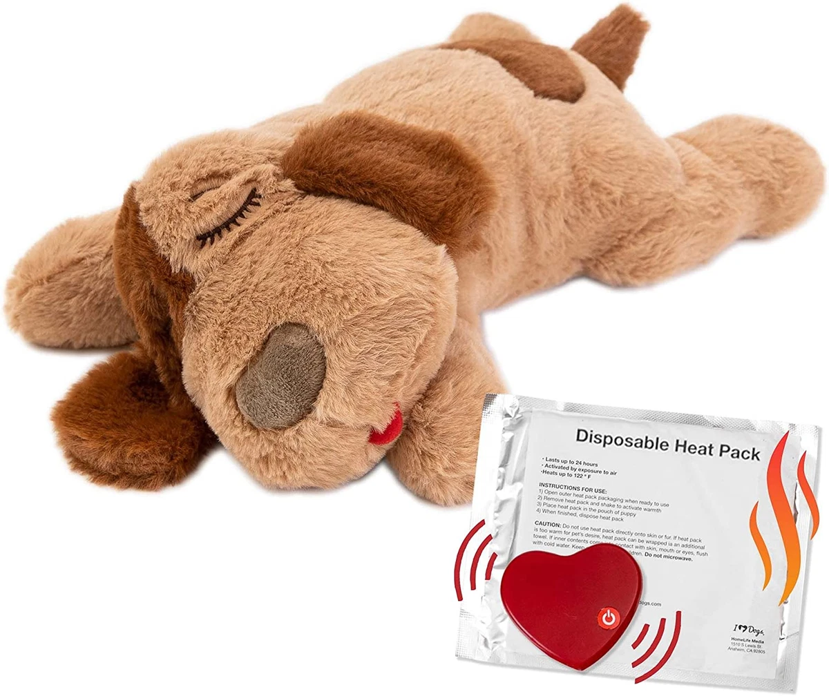 Iheartdogs Heartbeat Puppy Toy - Comfort Cuddler Pillow - Dog Anxiety Toy